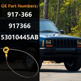 Engine Oil Dipstick Dip Stick For Select Jeep Models - Grand Cherokee 1996-2004, Cherokee 1996-2001, TJ 1997-2006, Wrangler 1997-2006, 4.0L, Engine Oil Level Dipstick # 917-366, 917366, 53010445AB