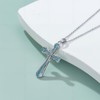 SIMONLY Turquoise Cross Necklace for Women 925 Sterling Silver Cross
