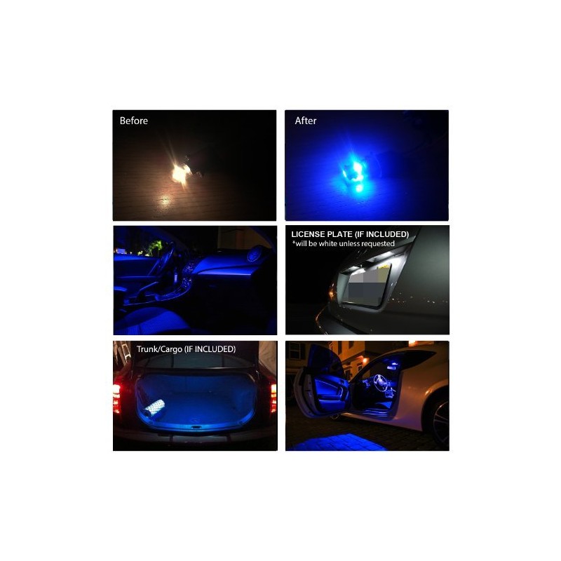 LEDpartsNow Interior LED Lights Replacement for Jeep Commander 2006-2010 Blue