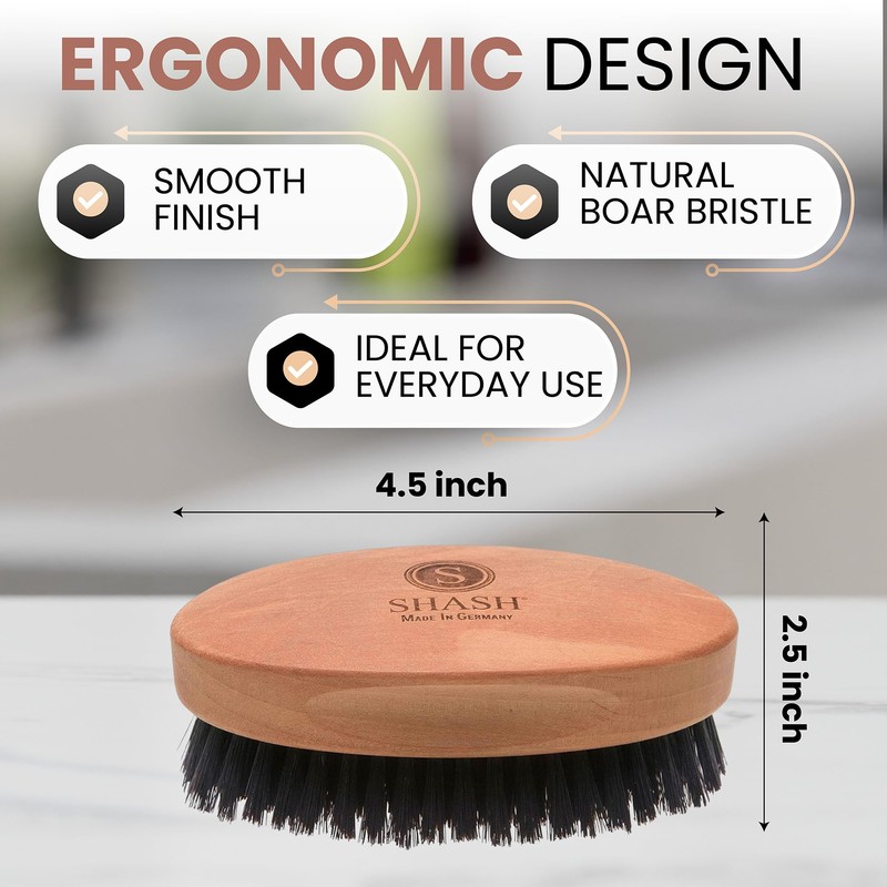 Handmade in Germany since 1869, Men's Hair Brush - 100%