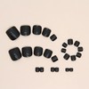Black Press on Toe Nails Pure Black Color Fake Toe