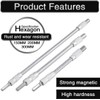 HOHXEN 3-Piece 30CM Flexible Socket Extension Bar Set, 1/4" Drive,