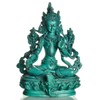 BUDDHAFIGUREN Tibetan Bodhisattva Buddha Decoration/Billy Held Green Tara, Turquoise Resin