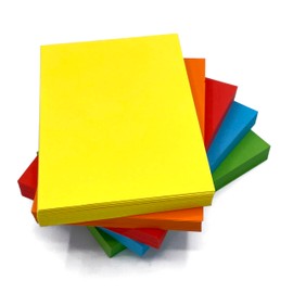 Blank Flash Cards, A6 105 x 148 mm Assorted Intense Colours, Perfect Study Tool Index Revision Learning a Pack of 250 Sheets 160gsm