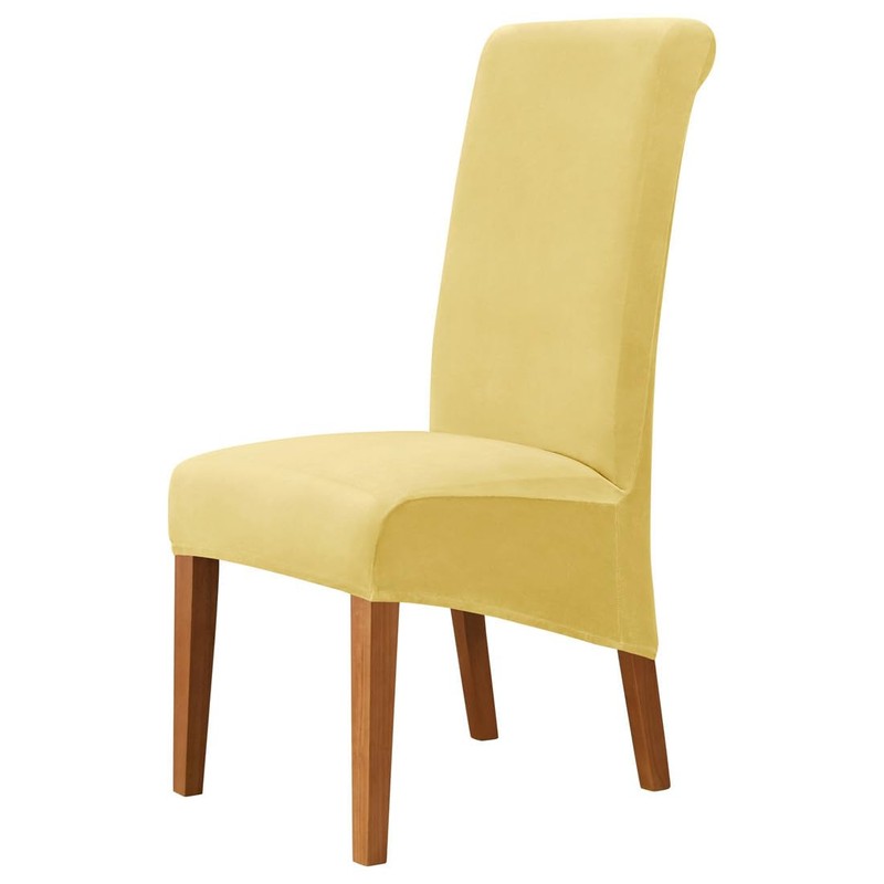 SZJIAHTM 2 Pcs Large Dining Room Velvet Chair Covers Elastic