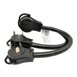 Parkworld 692361 RV (2) 30A to 50A V Adapter Cord, (2) TT-30P Male to 14-50R Female, 1.5FT