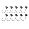 MUUNN 10Pcs Tungsten Jig Head Fishing Hooks， Weedless Round Jig