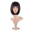 MapofBeauty 12 Inch/30cm Fashion Lady Short Straight Flat Bangs Bob
