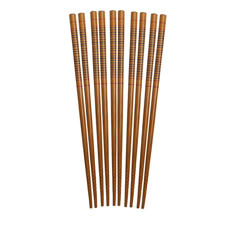 Helen’s Asian Kitchen Silk Wrapped Bamboo Chopsticks, 9-Inches, 5-Pair
