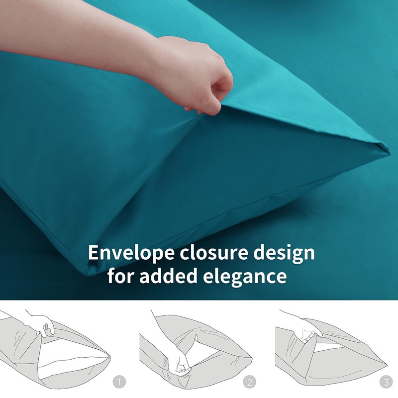 Tifschlaf Pillow Cases 2 Pack - Teal Pillowcases Pack of