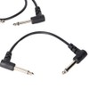 EMSTAR 6 Pack 6 Inch Guitar Patch Cables, Black Guitar