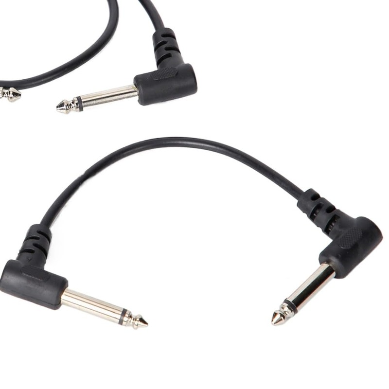 EMSTAR 6 Pack 6 Inch Guitar Patch Cables, Black Guitar