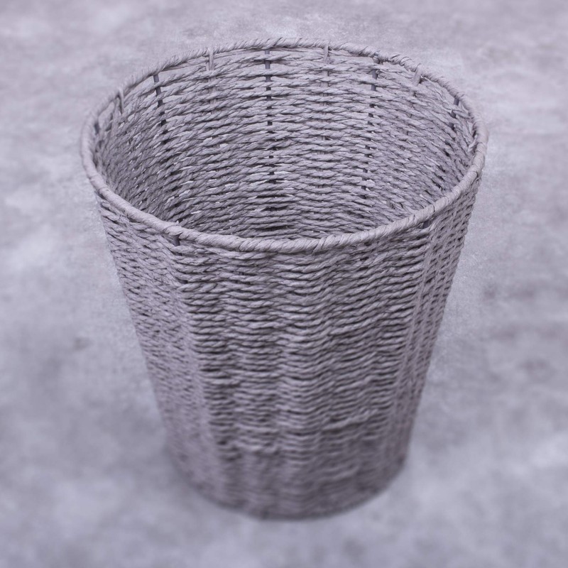 woodluv Round Waste Paper Basket Bin - Rubbish Bin for