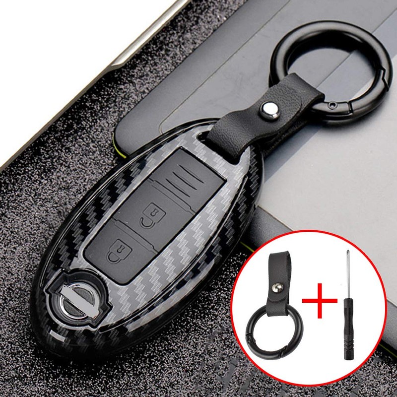 XUKEY Carbon Fiber Remote Key Shell Key Fob Case for