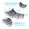 Half Lashes Lashes Natural Look Wispy 3/4 False Eyelashes Fluffy
