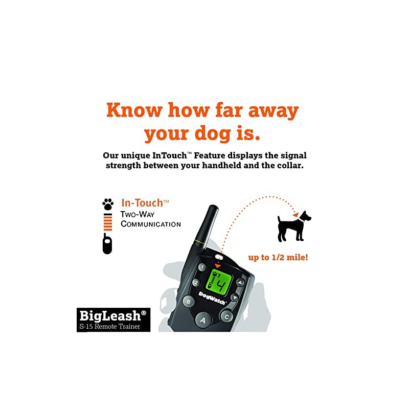The BigLeash S-15 Remote Dog Training Collar with FireFly Nightlight