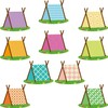 60 Pieces Woodland Tents Cut-Outs Camping Bulletin Board Decoration Woodland