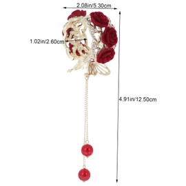 FRCOLOR Womens Rhinestone Rose Hair Claw Clip Elegant Ponytail Holder for Thick Thin Hair for Parties Daily Use Stylish Hair Accessories for All Hair Types