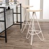 JONATHAN Y BSL1002D Trinity 30" Modern Industiral Iron Tripod Backless