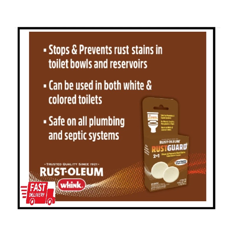 Rust-Oleum Whink 390879 Rustguard Toilet Bowl Cleaner Tablets, 2 Tablet