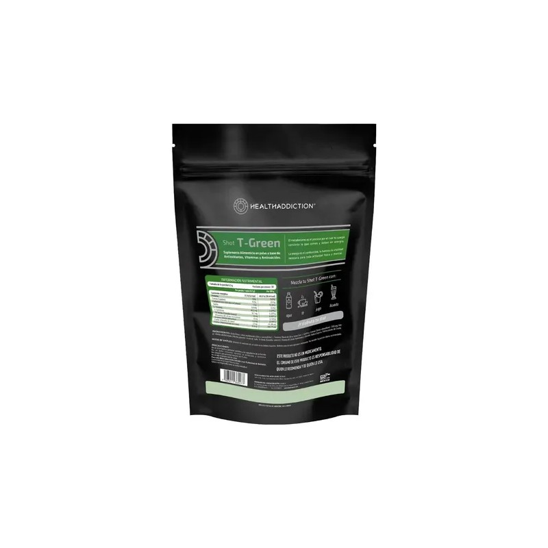 Healthaddiction Shot T-Green Termogénico Thermogenic Powder with Green Tea, L-Carnitine,