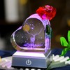 XuanMingyuan Crystal Heart Crystal Roses Valentine's Day Gift Home Decoration
