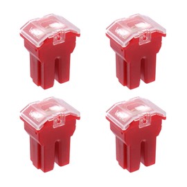 Modengzhe 4 PCS Square Auto Fuses,50 AMP Case Box Shaped Fuse Micro Cartridge Fuses SUVs Cars Trucks Boats,Red