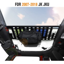 JeCar for JK Roof Rack Hard Top Molle Panel Storage Accessories for 2007-2018 Jeep Wrangler JK & Unlimited