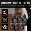 Temporary Tattoo Kit 6 Bottles Color Temporary Tattoo