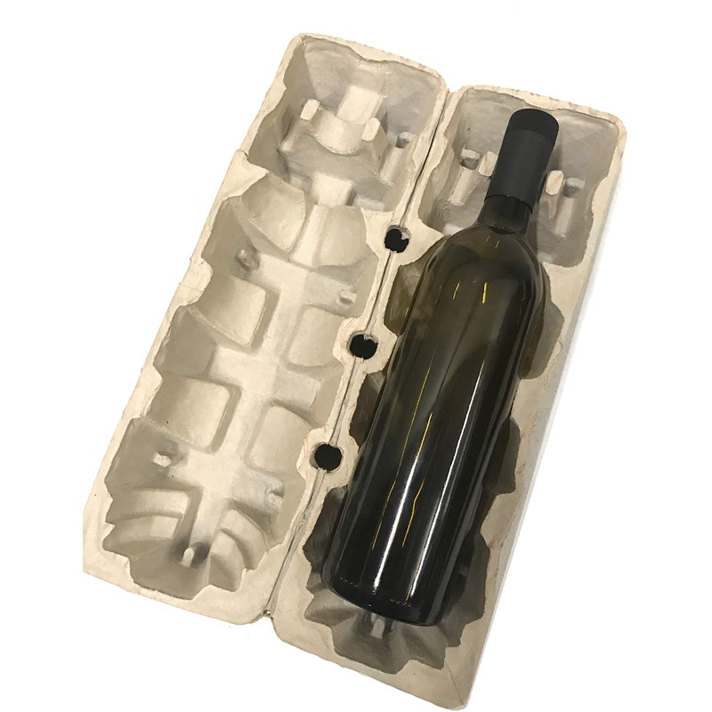 Beclink Wine Shipping Box (1 bottle) with Protective Tray, Biodegradable,