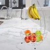 CHROME HANGING FRUIT BOWL VEGETABLE BASKET HOOK TREE APPLE ORANGE