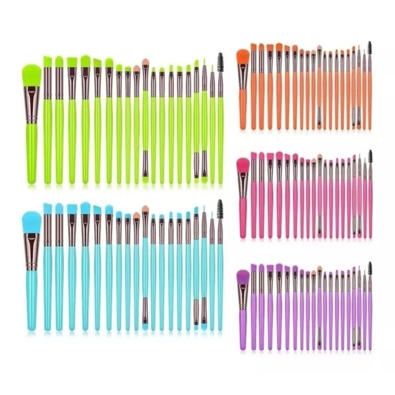 GAB Belleza Set Brochas Maquillaje Facial (20 Piezas) Marca Gab