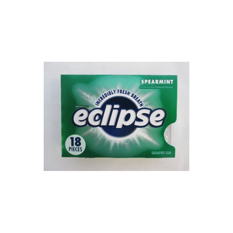 Eclipse Spearmint, Sugar-free Gum: 16 Pack of 18 Pieces