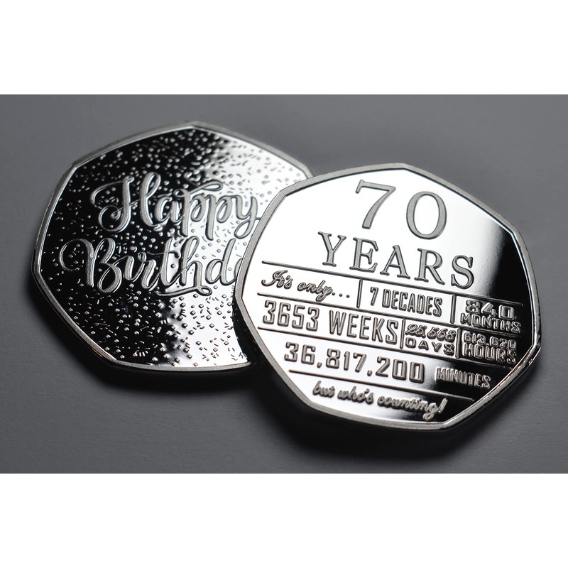 The Commemorative Coin Company 70th Birthday .999 Silver Commemorative in