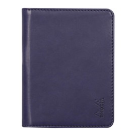 RHODIA 211005C - Rhodiarama Notebook and Document Holder N°11 Midnight Blue - for Notepads or A7 Size Notebooks (7.4 x 10.5 cm) - Premium Italian Faux Leather