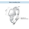 CERSLIMO Silver Rings for Women - Moonlight Stone Heart Rings,