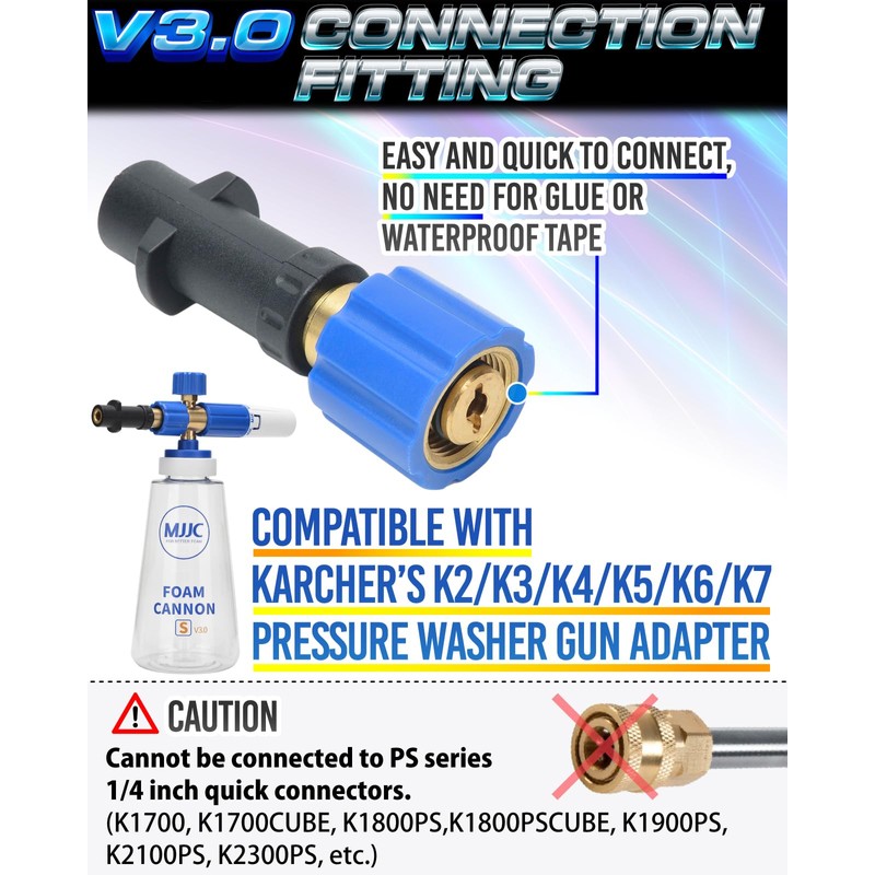 MJJC Foam Cannon Connector (Compatible with S and Pro Since
