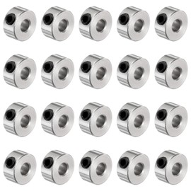 QUARKZMAN 20pcs Screw Collar 3.05mm Bore 8mm OD 4mm Width Drill Restrictor Depth Collar for Drill Carbon Steel Drill Bit Set