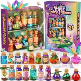 Alritz Kit de Pociones de Hadas Mezcla Mágica con 20 Botellas, Regalos de Navidad Decoraciones Adornos Artesanías de Jardín Juguetes de Cumpleaños para Niñas de 6 a 10 Años Fiesta Familiar