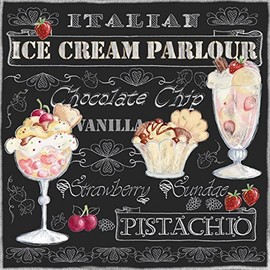 Ambiente Serviettes 33 x 33 cm Lunch/Party Ice Cream Black