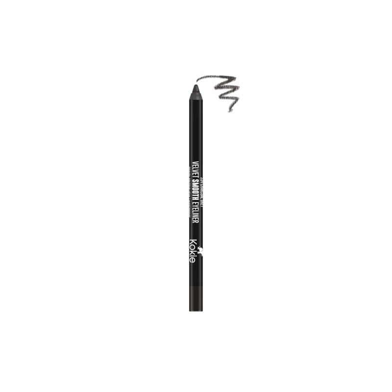 Kokie Cosmetics Waterproof Velvet Smooth Eyeliner Pencil, Charcoal Grey, 0.042