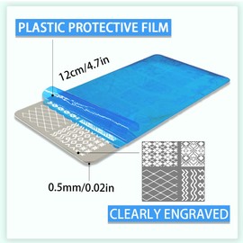 PH PandaHall 3 Stück Gitter Linie Nagel Stamping Plates Geometrische Textur-Nagelschablonen Graffiti Streifen Maniküre Kunst Schablonen Minimalist Nails Image Plates für Frauen Maniküre DIY