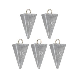 BLUEWING 2lb Box Pyramid Fishing Sinker Weights Lead Weight Saltwalter Fishing Weights for Surf Fishing, 10oz 3 Pack