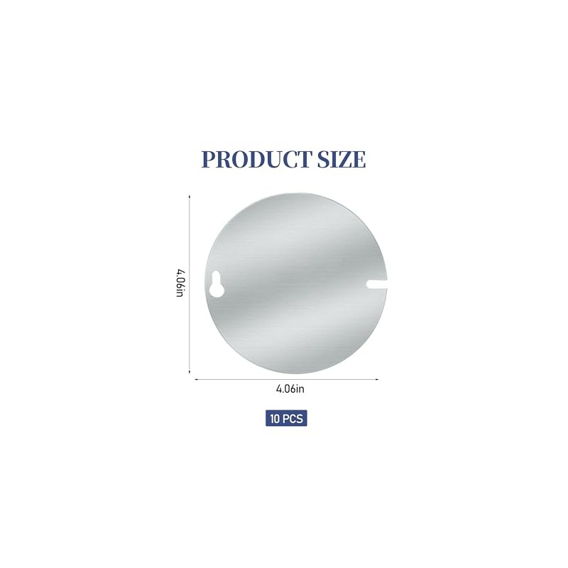 Round Electrical Box Cover, 4 Inch Metal Junction Box Covers