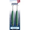 Marinor Marinorsilda Pilker Set, 2 Stück, VMC-Haken, 25/40/60 g, 5 Farbvarianten, Meeresangeln, Blinker, Jig-Köder, Küstenblinker, Meeresköder (SG - Silver/Green, 40g)