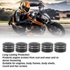 10PCS Motorcycle Head Bolt Cover CNC Aluminum Black Round Grooved