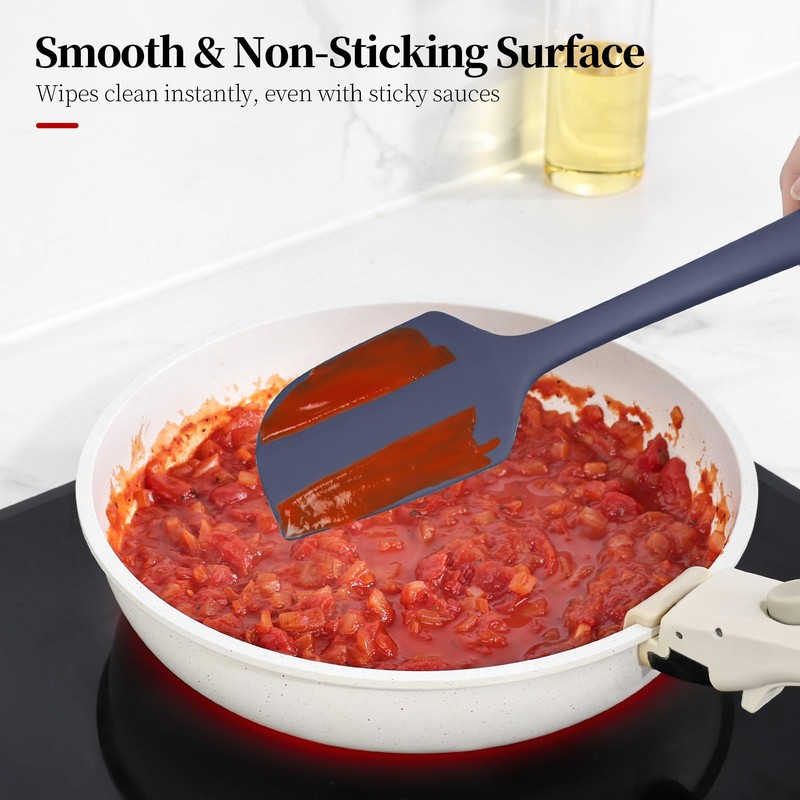 Lilybeam 600ºF Heat Resistant Spatulas, High Heat Food Safe Semless