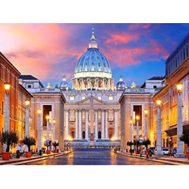 IPISSOI 5D Diamond Painting Kits for Adults Beginners Paint by Numbers Crafts Adult Rome Italy Europe Vatican Cathedral 12X16 Inch Gifts for Family and Friends