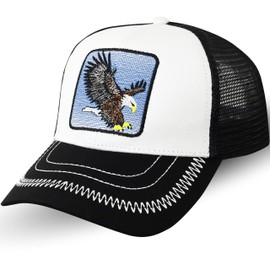 EXPRESS-STICKEREI Trucker Cap - The Farm Mesh Cap Snapback Adjustable Cap Sports Cap Urban Baseball Cap with Closure, eagle cap