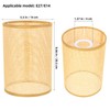 Angoily Rattan Drum Lampshade Replacement E27-E14 Barrel Lampshade Snap On